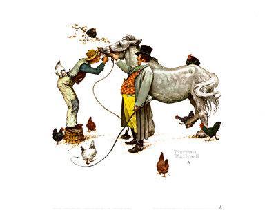 Art Print Horse Trader Norman Rockwell