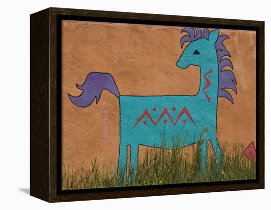 Horse Wall Mural, Santa Fe, New Mexico-Nancy & Steve Ross-Framed Premier Image Canvas