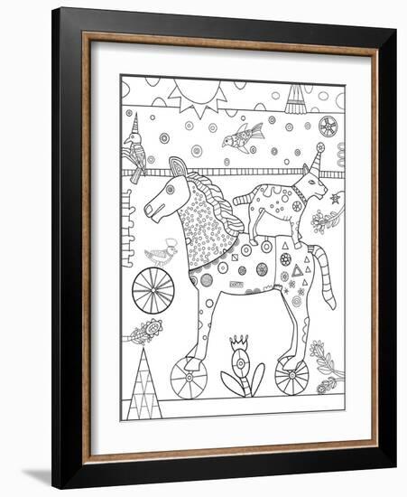 Horse Wheels CB-Jill Mayberg-Framed Giclee Print