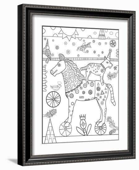 Horse Wheels CB-Jill Mayberg-Framed Giclee Print