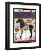 Horse Wheels Color-Jill Mayberg-Framed Giclee Print