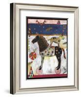 Horse Wheels Color-Jill Mayberg-Framed Giclee Print
