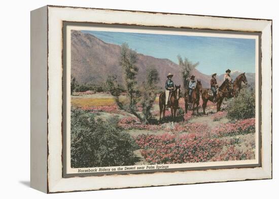 Horseback Riders Near Palm Springs-null-Framed Stretched Canvas