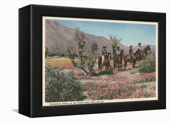 Horseback Riders Near Palm Springs-null-Framed Stretched Canvas