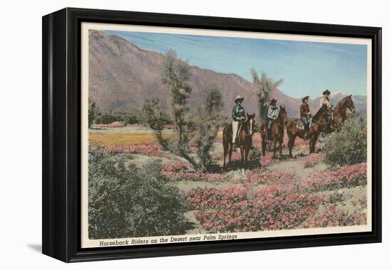 Horseback Riders Near Palm Springs-null-Framed Stretched Canvas