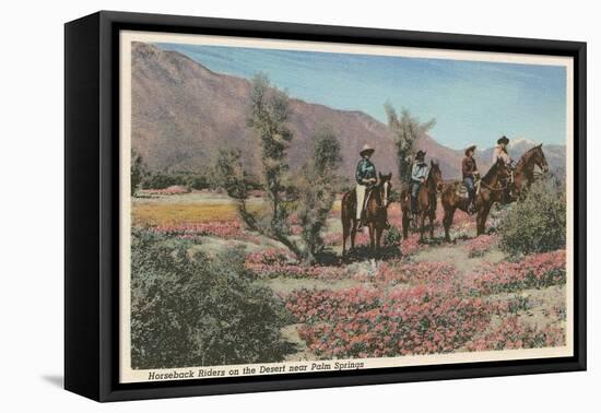 Horseback Riders Near Palm Springs-null-Framed Stretched Canvas
