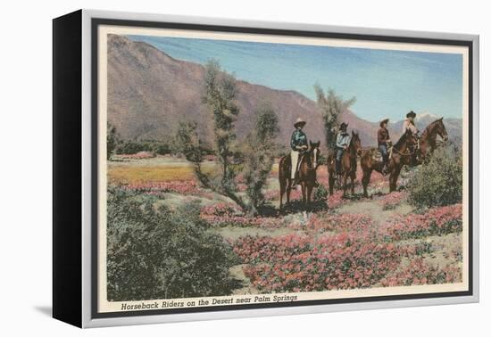 Horseback Riders Near Palm Springs-null-Framed Stretched Canvas