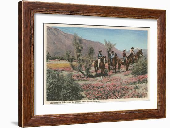 Horseback Riders Near Palm Springs-null-Framed Art Print