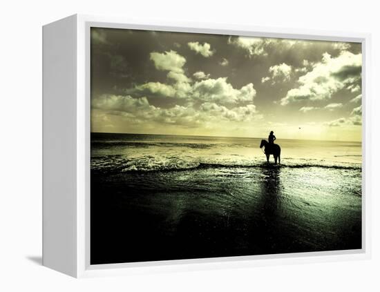 Horseback Riding in the Tide-Jan Lakey-Framed Premier Image Canvas