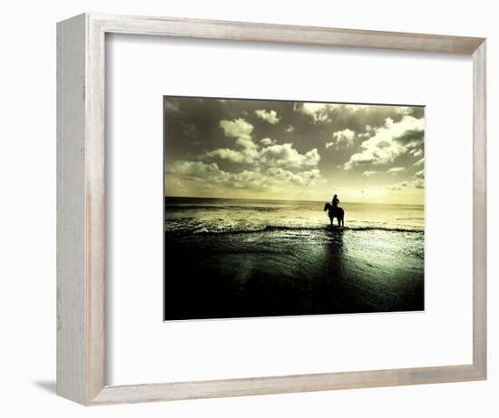 Horseback Riding in the Tide-Jan Lakey-Framed Photographic Print