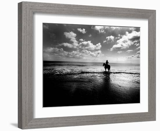 Horseback Riding in the Tide-Jan Lakey-Framed Photographic Print