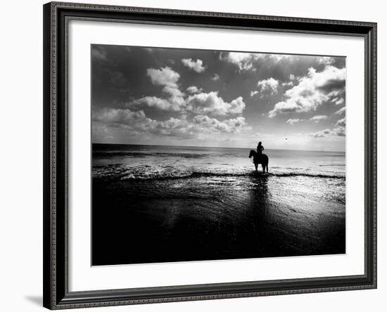 Horseback Riding in the Tide-Jan Lakey-Framed Photographic Print