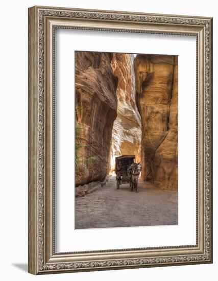 Horsecart in the Siq, Petra, Jordan, Middle East-Richard Maschmeyer-Framed Photographic Print