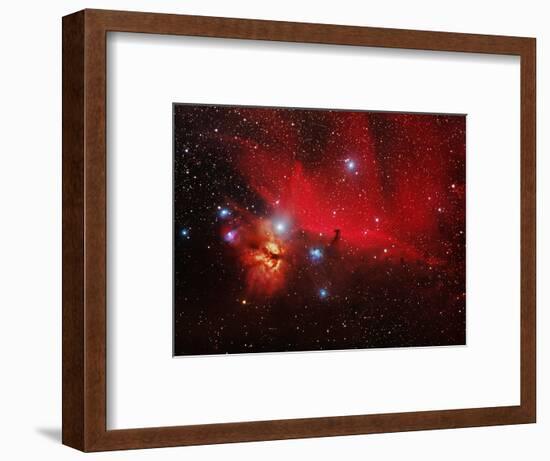 Horsehead And Flame Nebulae-John Sanford-Framed Premium Photographic Print