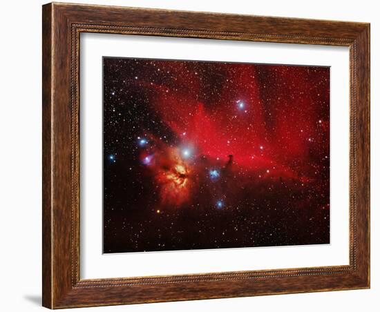 Horsehead And Flame Nebulae-John Sanford-Framed Photographic Print