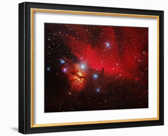 Horsehead And Flame Nebulae-John Sanford-Framed Photographic Print