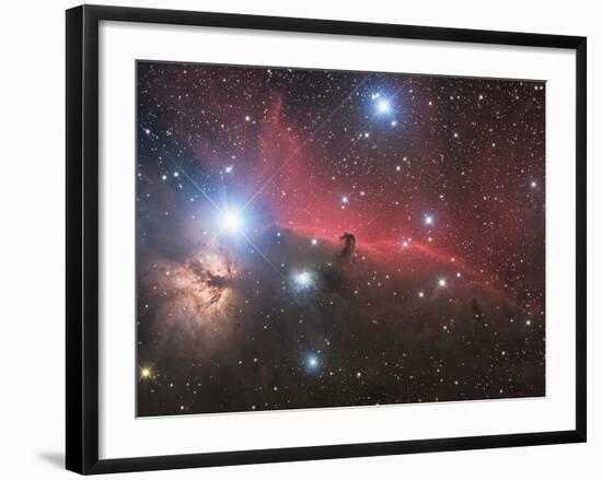 Horsehead Nebula And Flame Nebula in Orion-Stocktrek Images-Framed Photographic Print