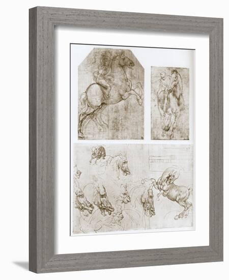 Horseman, 1480-1481-Leonardo da Vinci-Framed Giclee Print
