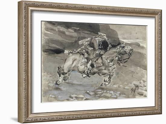 Horseman, 1890-1891-Mikhail Alexandrovich Vrubel-Framed Giclee Print