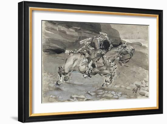 Horseman, 1890-1891-Mikhail Alexandrovich Vrubel-Framed Giclee Print