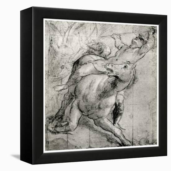 Horseman Falling, C1565-Titian (Tiziano Vecelli)-Framed Premier Image Canvas