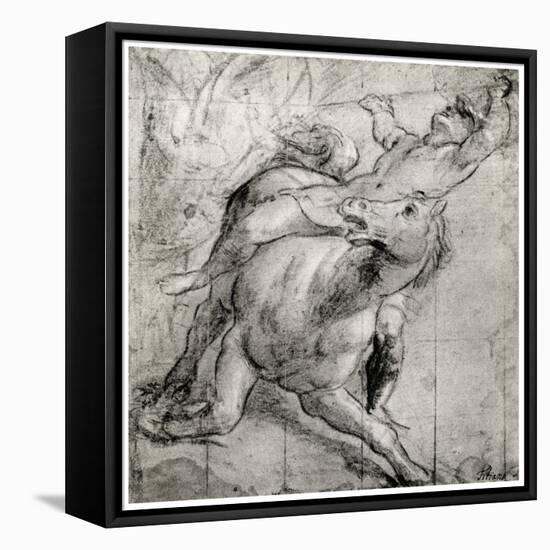 Horseman Falling, C1565-Titian (Tiziano Vecelli)-Framed Premier Image Canvas