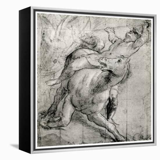 Horseman Falling, C1565-Titian (Tiziano Vecelli)-Framed Premier Image Canvas