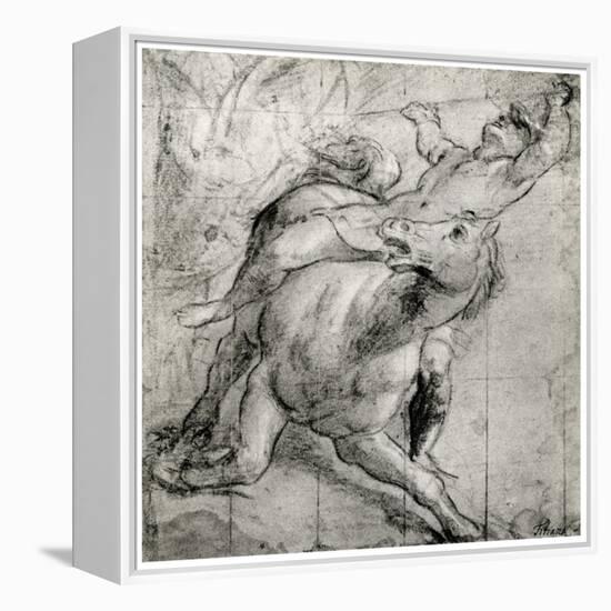 Horseman Falling, C1565-Titian (Tiziano Vecelli)-Framed Premier Image Canvas