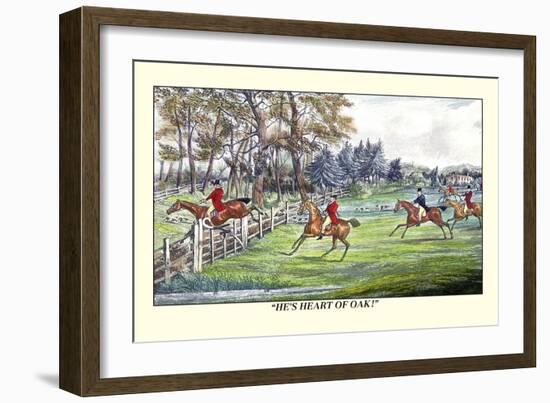 Horseman Jumps the Fence to Follow the Hounds-Henry Thomas Alken-Framed Art Print