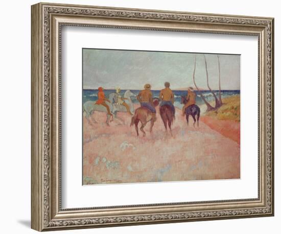 Horseman on the Beach (Hiva Hoa) 1902-Paul Gauguin-Framed Giclee Print