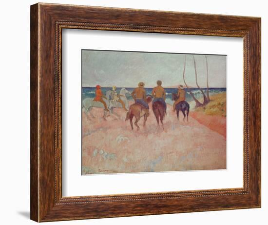 Horseman on the Beach (Hiva Hoa) 1902-Paul Gauguin-Framed Giclee Print