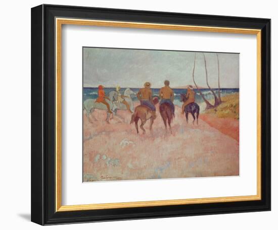 Horseman on the Beach (Hiva Hoa) 1902-Paul Gauguin-Framed Giclee Print