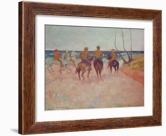 Horseman on the Beach (Hiva Hoa) 1902-Paul Gauguin-Framed Giclee Print