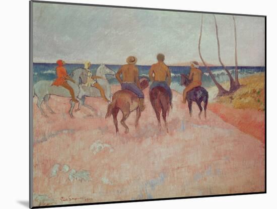 Horseman on the Beach (Hiva Hoa) 1902-Paul Gauguin-Mounted Giclee Print