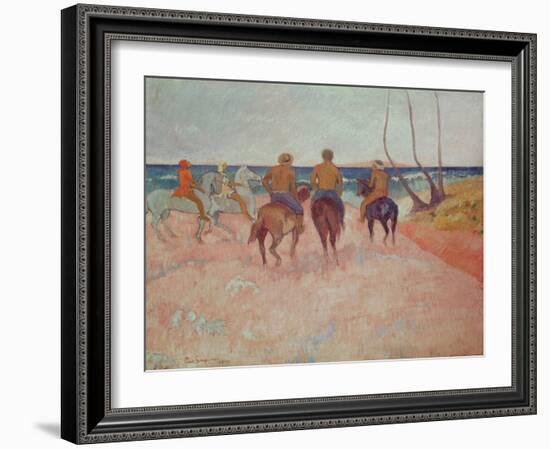 Horseman on the Beach (Hiva Hoa) 1902-Paul Gauguin-Framed Giclee Print