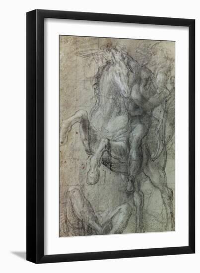 Horseman over Fallen Soldier-Titian (Tiziano Vecelli)-Framed Giclee Print
