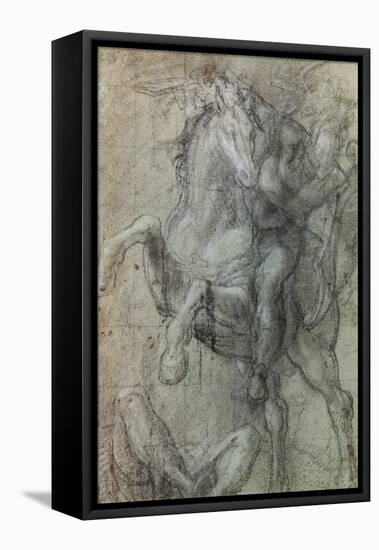 Horseman over Fallen Soldier-Titian (Tiziano Vecelli)-Framed Premier Image Canvas