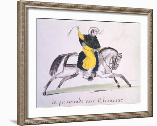 Horseman Smoking a Cigar, 1840-null-Framed Giclee Print