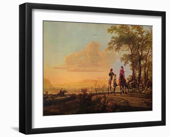 'Horsemen and Herdsmen with Cattle', 1655-1660-Aelbert Cuyp-Framed Giclee Print