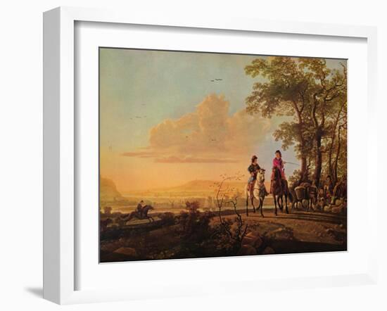 'Horsemen and Herdsmen with Cattle', 1655-1660-Aelbert Cuyp-Framed Giclee Print