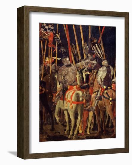 Horsemen, from Battle of San Romano (Depicting Florentine Victory over Sienese in 1432), C. 1455-Paolo Uccello-Framed Giclee Print