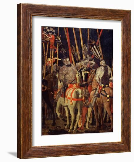 Horsemen, from Battle of San Romano (Depicting Florentine Victory over Sienese in 1432), C. 1455-Paolo Uccello-Framed Giclee Print