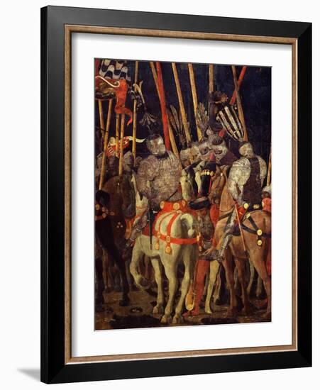 Horsemen, from Battle of San Romano (Depicting Florentine Victory over Sienese in 1432), C. 1455-Paolo Uccello-Framed Giclee Print