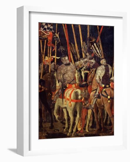 Horsemen, from Battle of San Romano (Depicting Florentine Victory over Sienese in 1432), C. 1455-Paolo Uccello-Framed Giclee Print