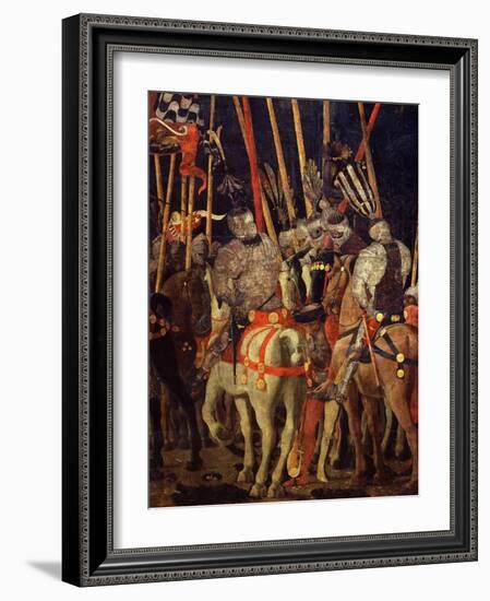 Horsemen, from Battle of San Romano (Depicting Florentine Victory over Sienese in 1432), C. 1455-Paolo Uccello-Framed Giclee Print