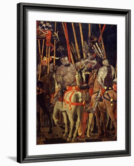 Horsemen, from Battle of San Romano (Depicting Florentine Victory over Sienese in 1432), C. 1455-Paolo Uccello-Framed Giclee Print