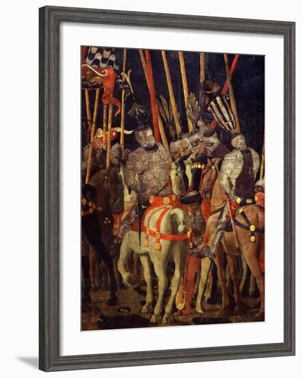 Horsemen, from Battle of San Romano (Depicting Florentine Victory over Sienese in 1432), C. 1455-Paolo Uccello-Framed Giclee Print