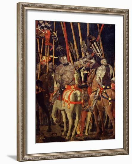 Horsemen, from Battle of San Romano (Depicting Florentine Victory over Sienese in 1432), C. 1455-Paolo Uccello-Framed Giclee Print