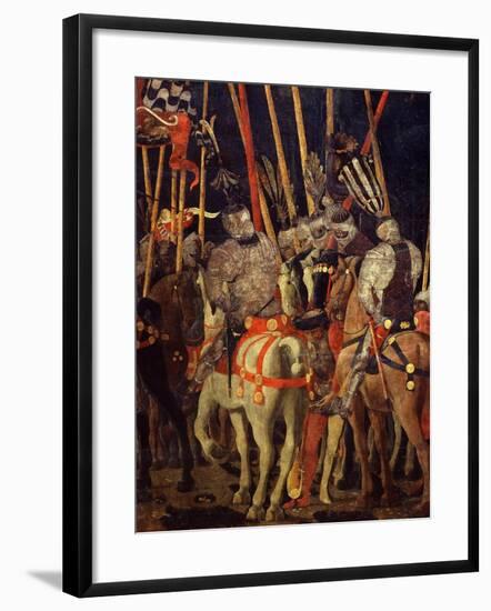 Horsemen, from Battle of San Romano (Depicting Florentine Victory over Sienese in 1432), C. 1455-Paolo Uccello-Framed Giclee Print