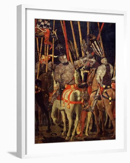 Horsemen, from Battle of San Romano (Depicting Florentine Victory over Sienese in 1432), C. 1455-Paolo Uccello-Framed Giclee Print